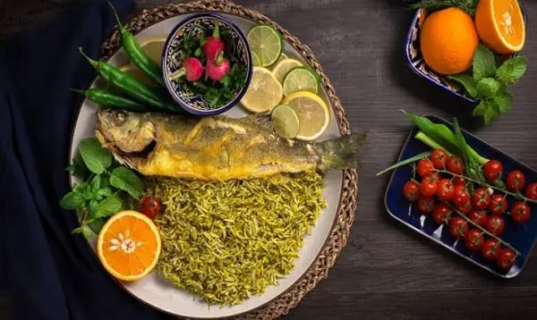سبزی پلو+ماهی