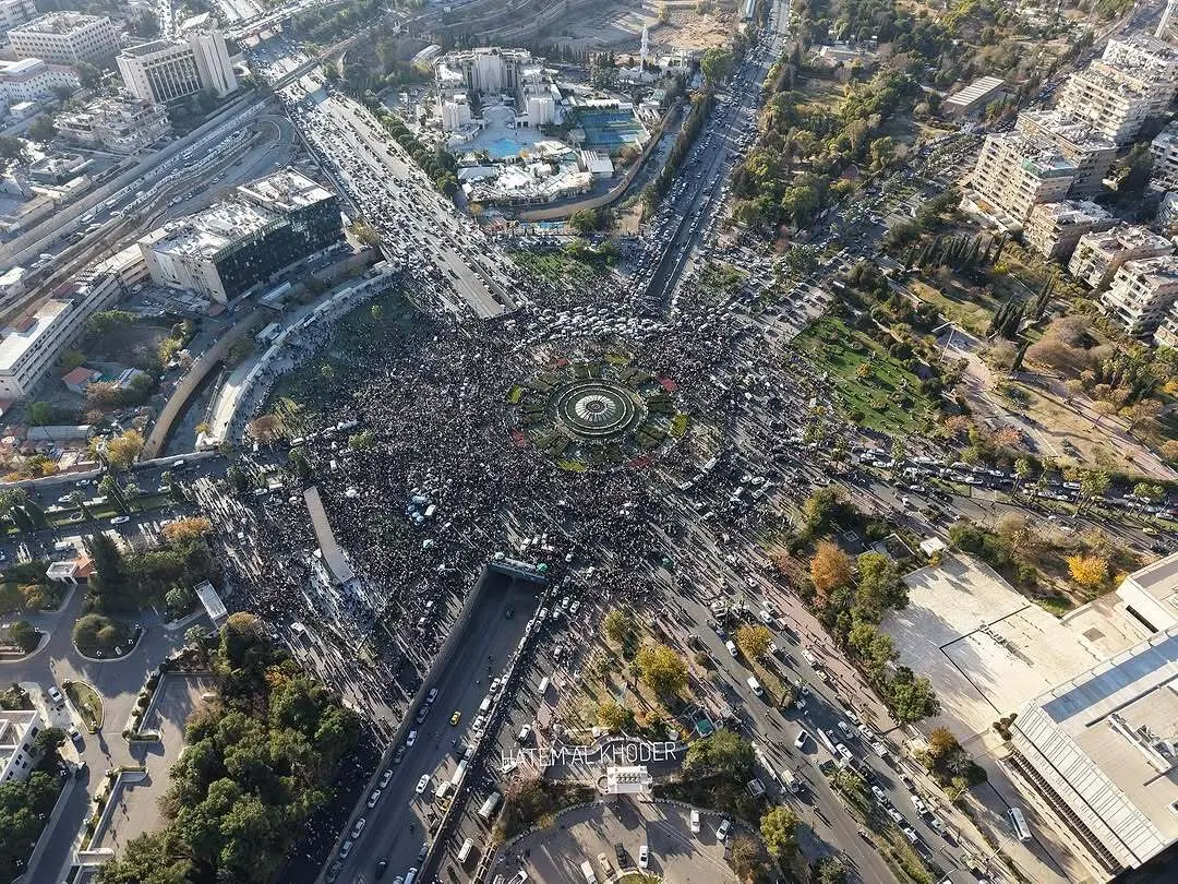 تصاویر پهپادی از جشن سقوط حکومت اسد در دمشق