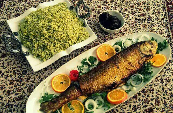 سبزی پلو+ماهی