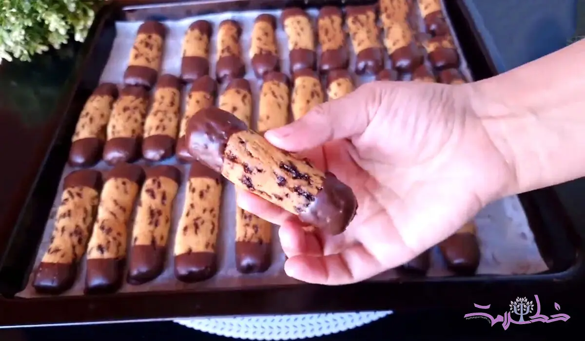 فیلم/ طرز تهیه فوری کوکی ترافلی با روکش شکلاتی+ ساده و ارزان برای عید