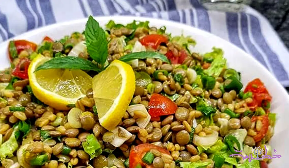 طرز تهیه سالاد عدس با سبزیجات + فوری و ارزان