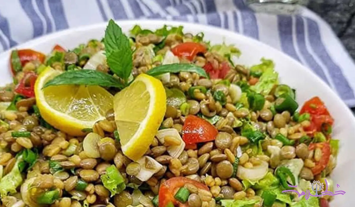 طرز تهیه سالاد عدس با سبزیجات + فوری و ارزان