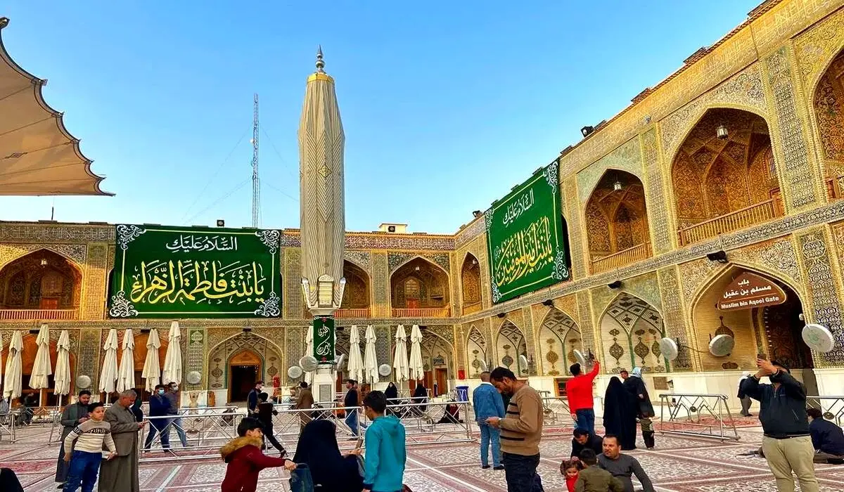 آتش سوزی تلفن همراه در حرم مطهر حضرت علی (ع) در نجف جنجالی شد 