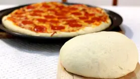 طرز تهیه پیتزایی خاص برای شام یا عصرانه + بدون فر و گوشت