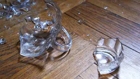 ترفند جمع کردن خرده شیشه از روی فرش و موکت
