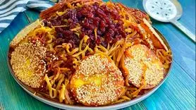 طرز تهیه اریشته داغلاما خوشمزه و مقوی / آشپزی ملل