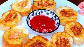 طرز تهیه فینگر فود با کالباس و نان تست / فوری و خوشمزه