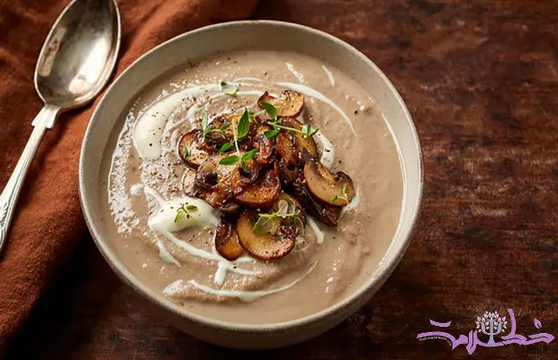 طرز تهیه سوپ خوش عطر قارچ و تلخون