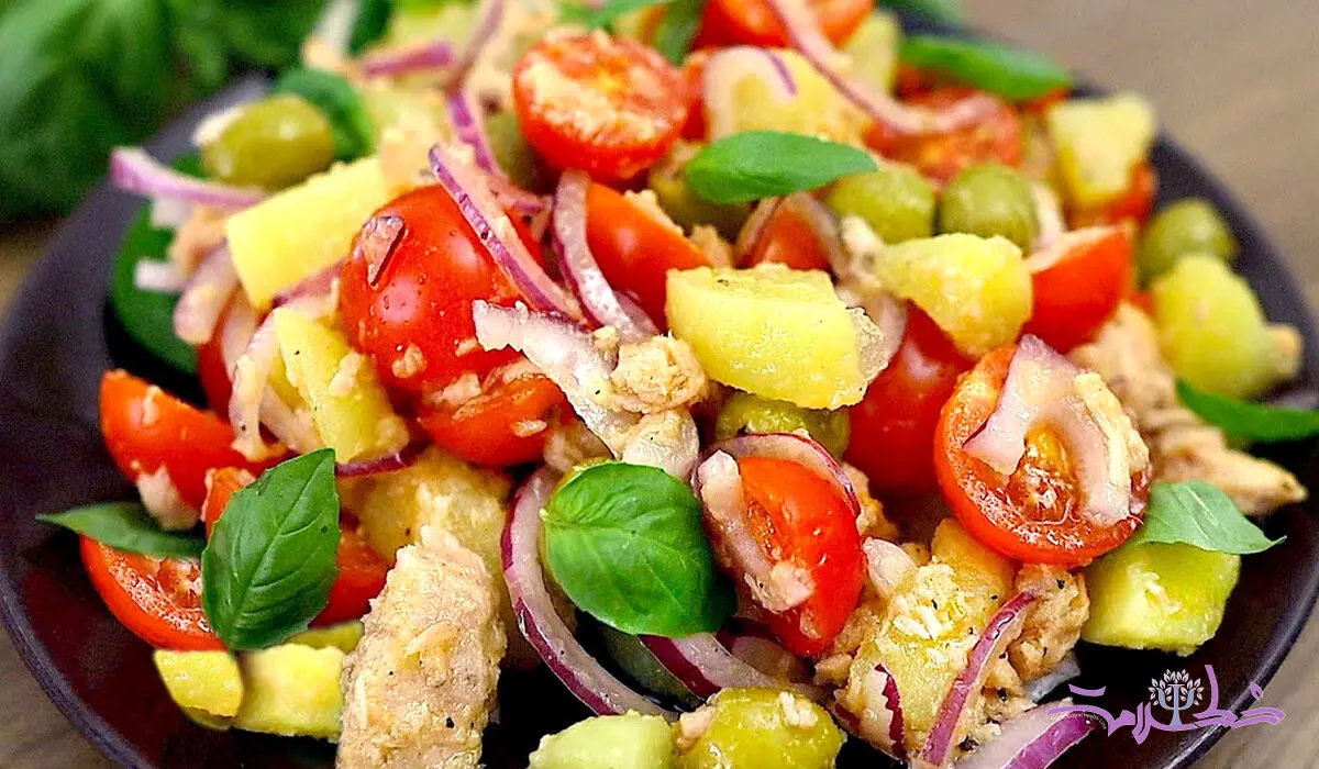 فیلم/ طرز تهیه سالاد تن ماهی سبزیجات خوشمزه + فوری و ارزان