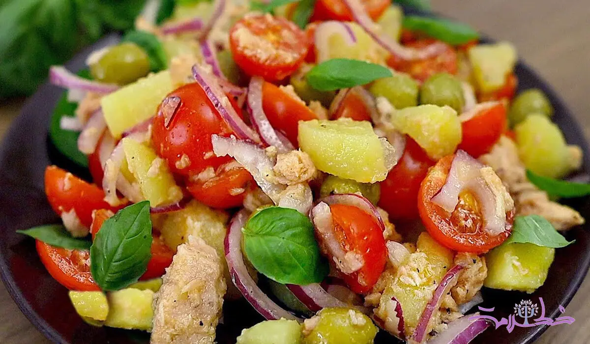 فیلم/ طرز تهیه سالاد تن ماهی سبزیجات خوشمزه + فوری و ارزان