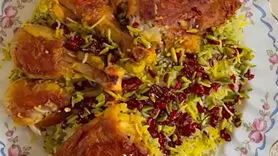 فیلم/ طرز تهیه ته انداز باقلا پلو و مرغ + مجلسی و خوشمزه