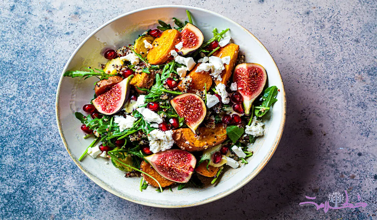 طرز تهیه سالاد یونانی با انجیر / آشپزی ملل