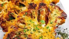فیلم/طرز تهیه گل کلم کبابی + عصرانه فوری رژیمی 