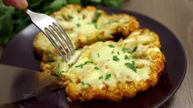 فیلم/ طرز تهیه استیک گل کلم در نیم ساعت + اقتصادی و رژیمی