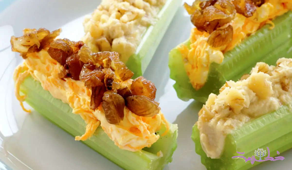طرز تهیه ساقه کرفس پر شده لوکس و مجلسی