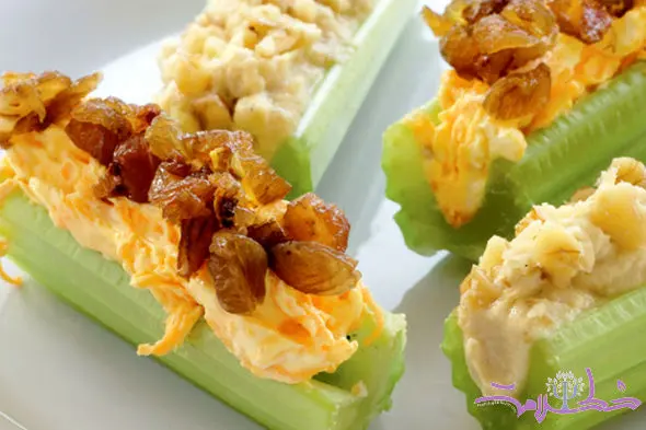 طرز تهیه ساقه کرفس پر شده لوکس و مجلسی