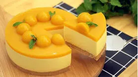 طرز تهیه چیز کیک انبه دسری خوشمزه