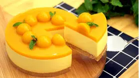 طرز تهیه چیز کیک انبه دسری خوشمزه