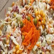 طرز تهیه سالاد کلم سفید با ذرت + خواص کلم سفید