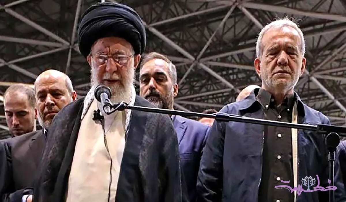 چشمان اشکبار دکتر پزشکیان در وداع با شهید اسماعیل هنیه