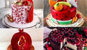 طرز تهیه انواع کیک یلدایی+ فواید سلامتی کیک یلدایی / آلبوم  عکس ها 