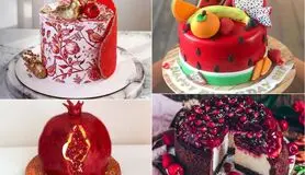 طرز تهیه انواع کیک یلدایی+ فواید سلامتی کیک یلدایی / آلبوم  عکس ها 