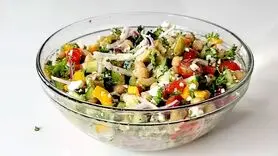 فیلم/ طرز تهیه سالاد نخود مدیترانه ای + اقتصادی، ارزان و فوری