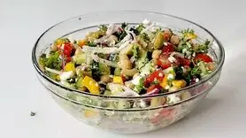 فیلم/ طرز تهیه سالاد نخود مدیترانه ای + اقتصادی، ارزان و فوری