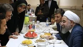 افطاری متفاوت حسن روحانی با محمدرضا گلزار در رمضان + عکس