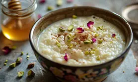 طرز تهیه شیربرنج عسلی + فواید این میان وعده خوشمزه