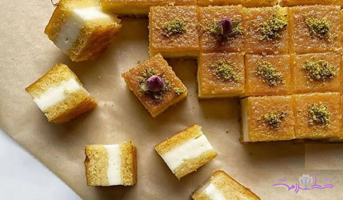 طرز تهیه کیک باقلوایی با عطر زعفران خوشمزه‌تر از تصور