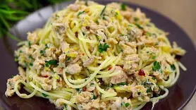 فیلم / طرز تهیه پاستا لیمو و تن ماهی + طعم متفاوتی که تجربه نکرده اید