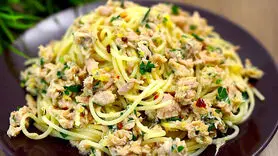 فیلم / طرز تهیه پاستا لیمو و تن ماهی + طعم متفاوتی که تجربه نکرده اید