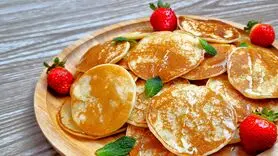 فیلم/ طرز تهیه پنکیک برای صبحانه + فوری و خوشمزه