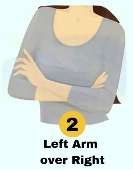 تست شخصیت ضربدری بازوها بازوی چپ به سمت راست