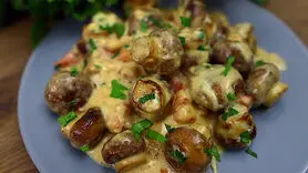 فیلم / طرز تهیه قارچ خامه ای به سبک ایتالیایی ها + فوری و ارزان بدون گوشت
