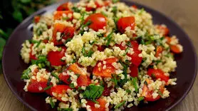 فیلم / طرز تهیه سالاد بلغور گندم رژیمی + ارزان و فوری