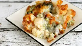 طرز تهیه گراتن با بروکلی و گل کلم 