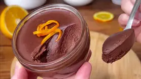 فیلم/ طرز تهیه دسر شکلاتی و پرتقال + فوری و خوشمزه