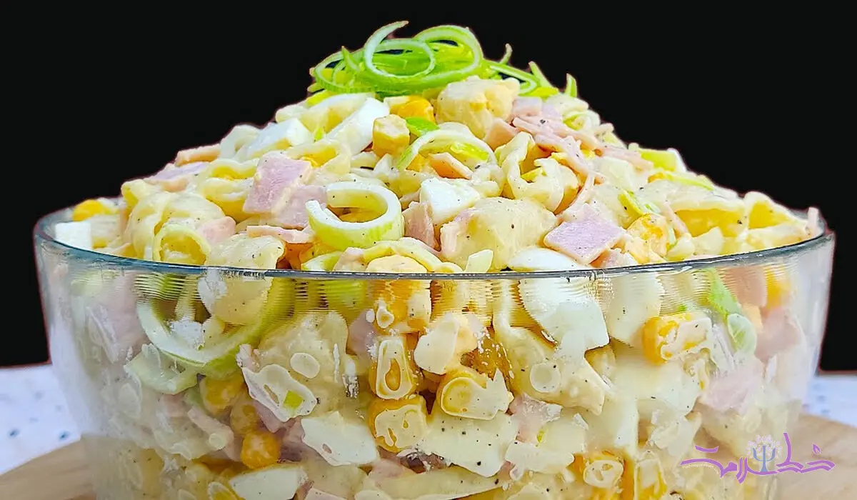 فیلم/ طرز تهیه سالاد ماکارونی به سبک و طعم جدید + فوری و ارزان