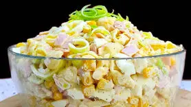 فیلم/ طرز تهیه سالاد ماکارونی به سبک و طعم جدید + فوری و ارزان