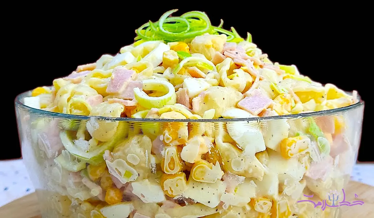 فیلم/ طرز تهیه سالاد ماکارونی به سبک و طعم جدید + فوری و ارزان