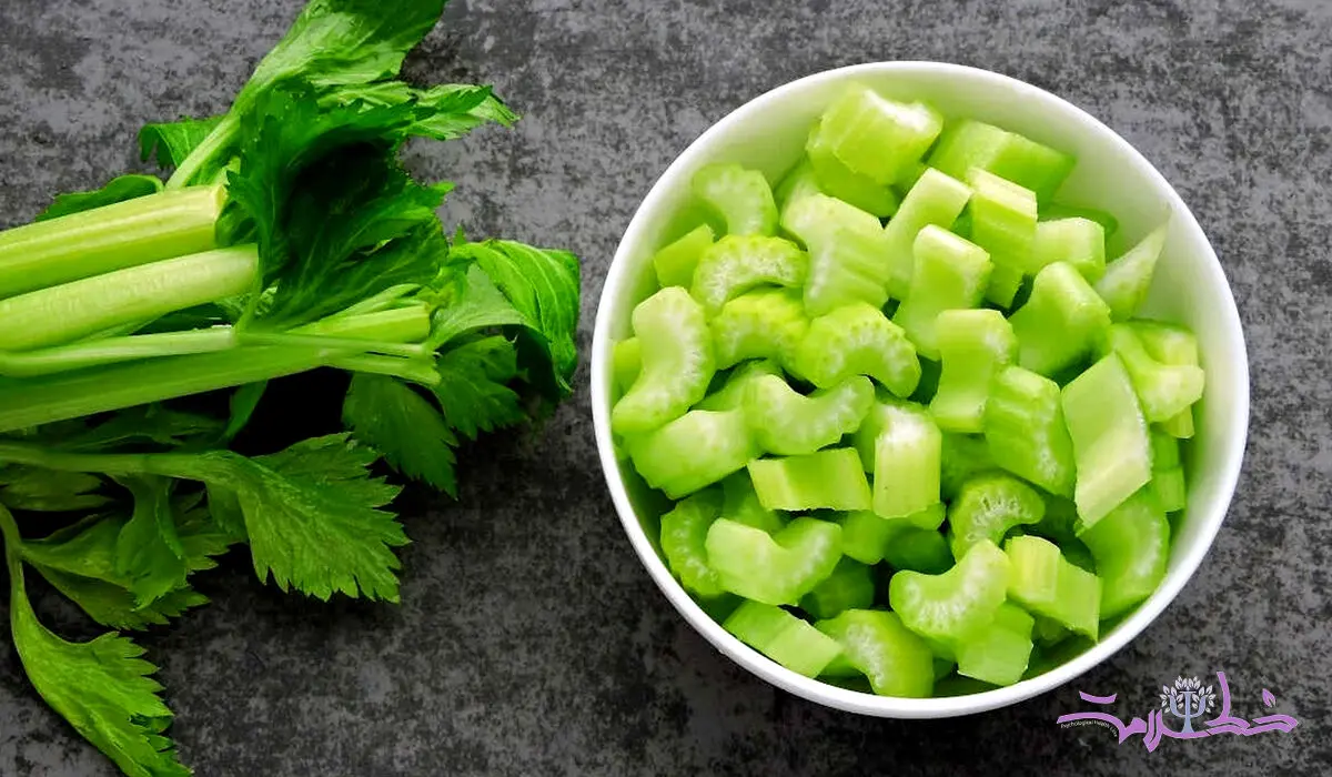 فیلم/ روش صحیح خرد کردن کرفس + طرز تهیه سالاد کرفس و گوجه با سس مخصوص